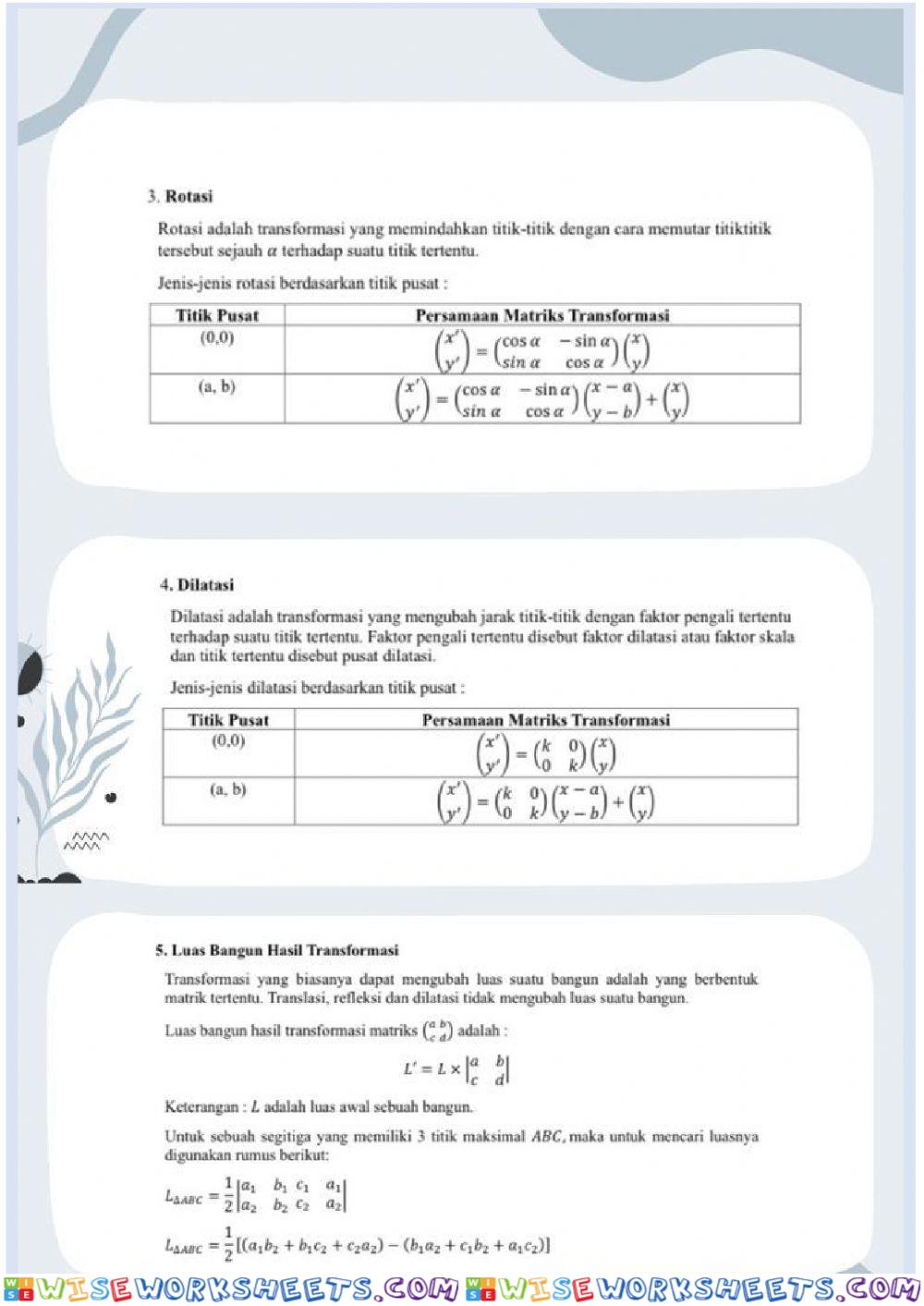 worksheet