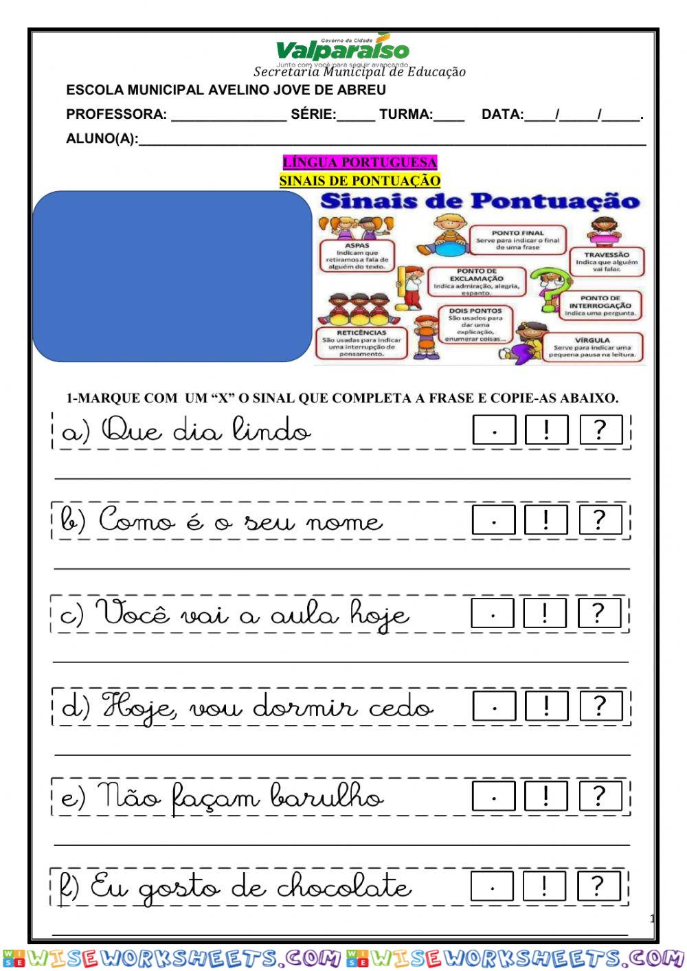 Sinais de pontuação