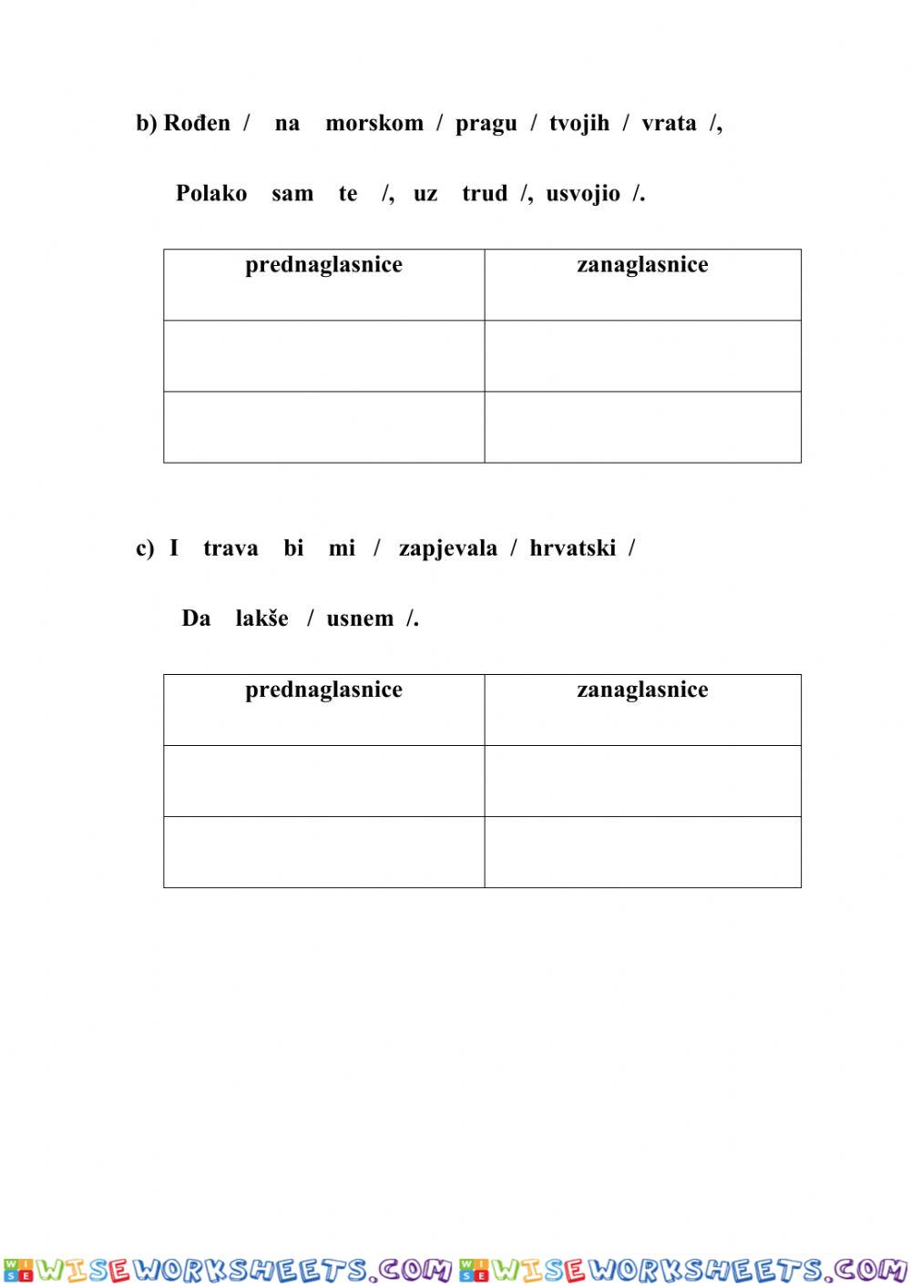 worksheet