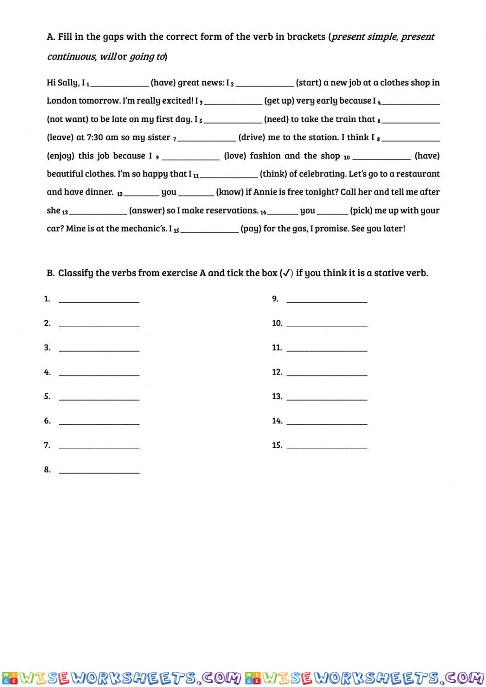 worksheet