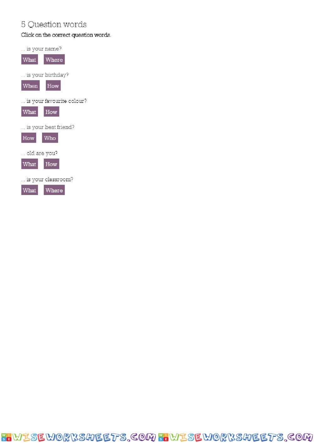 worksheet