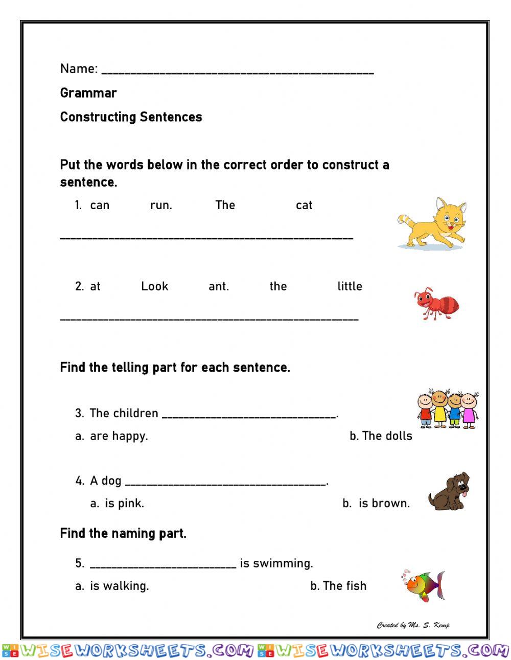 Constructing Sentences