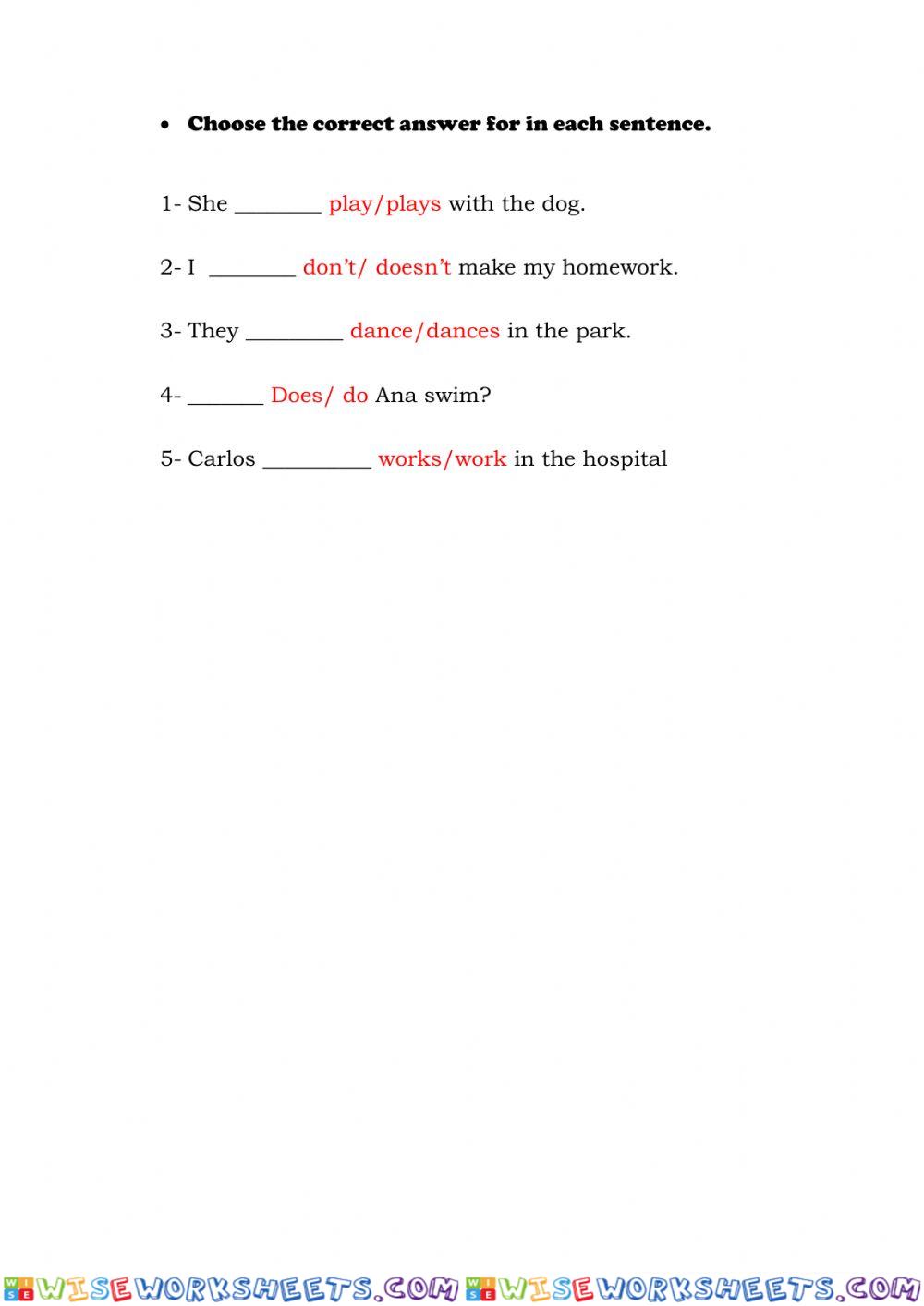 worksheet