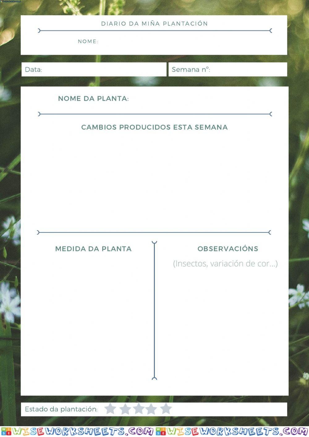 Diaria dunha plantación