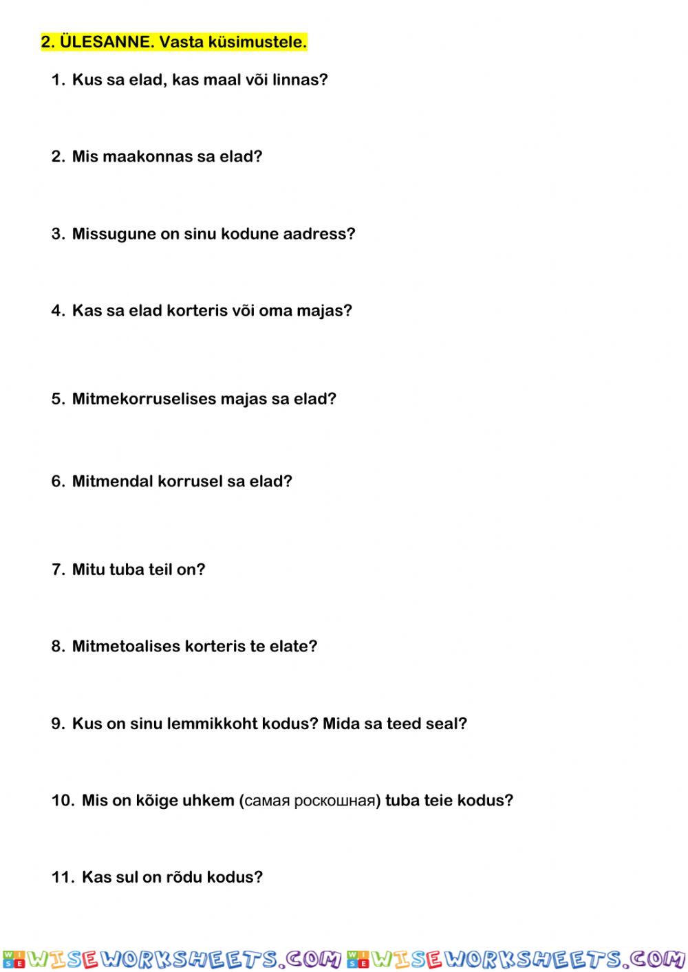 worksheet