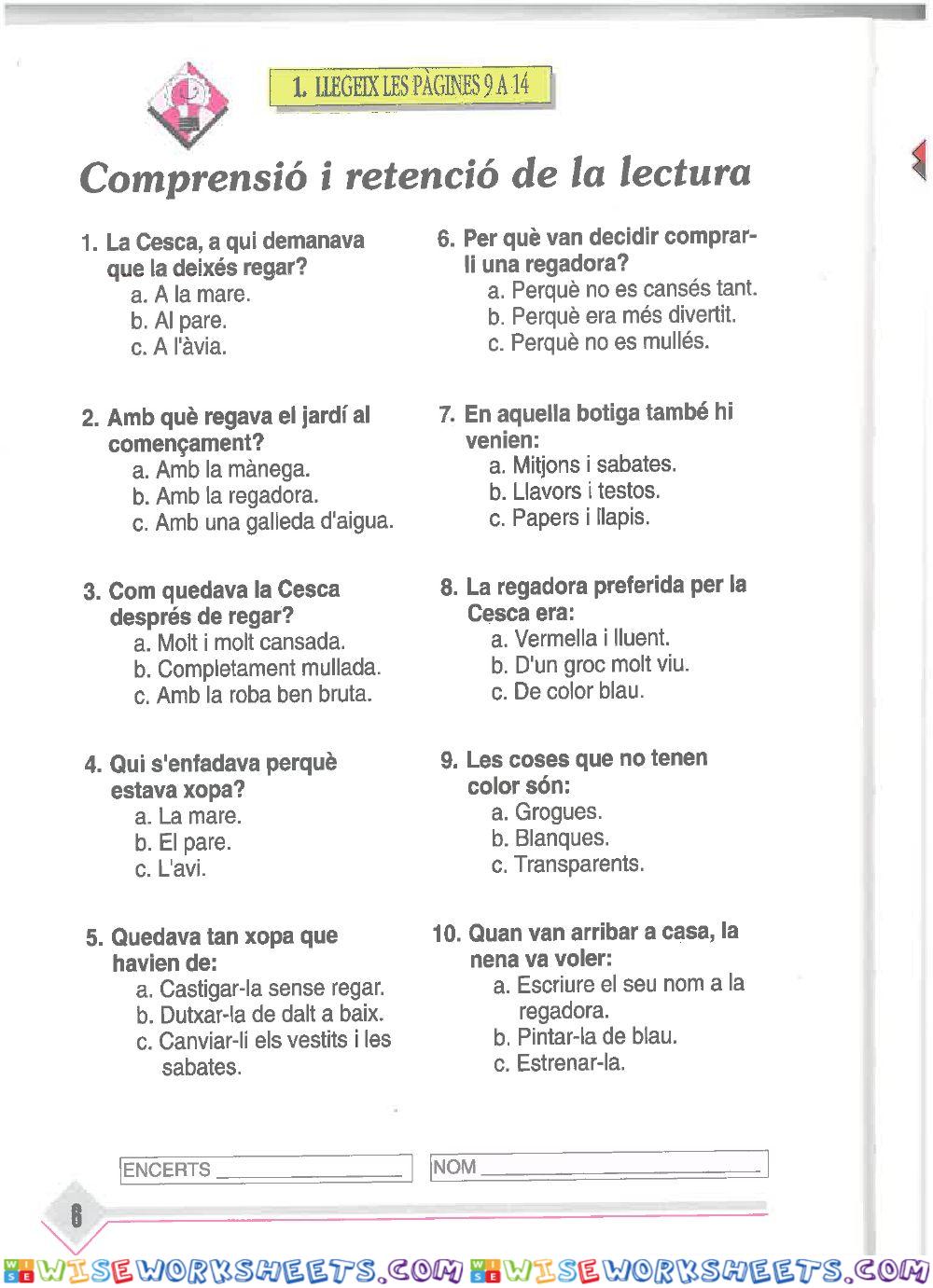 worksheet