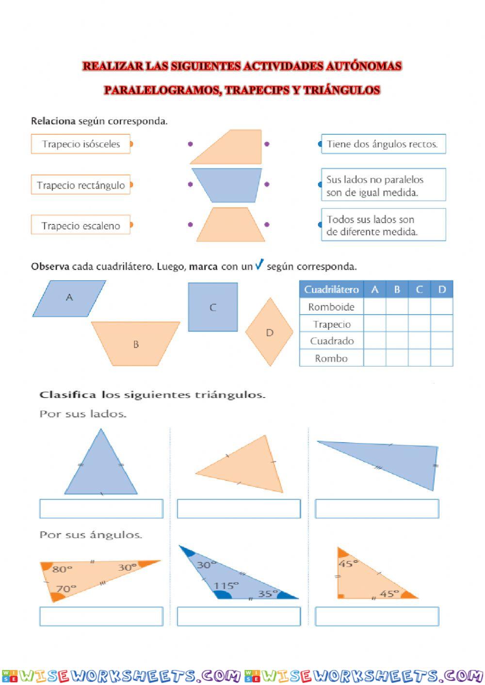 Paralelogramos,Trapecios y Triangulos