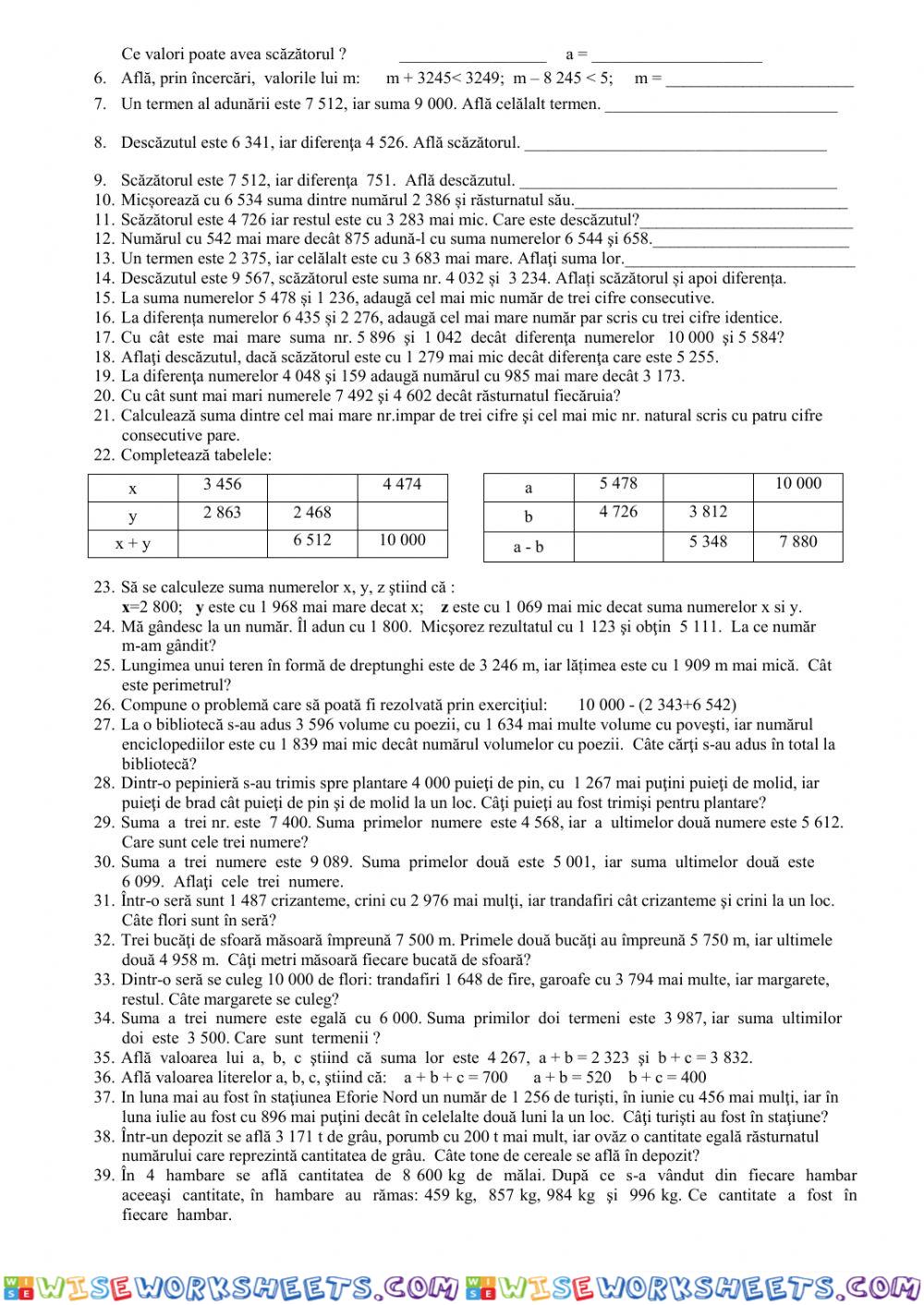 worksheet