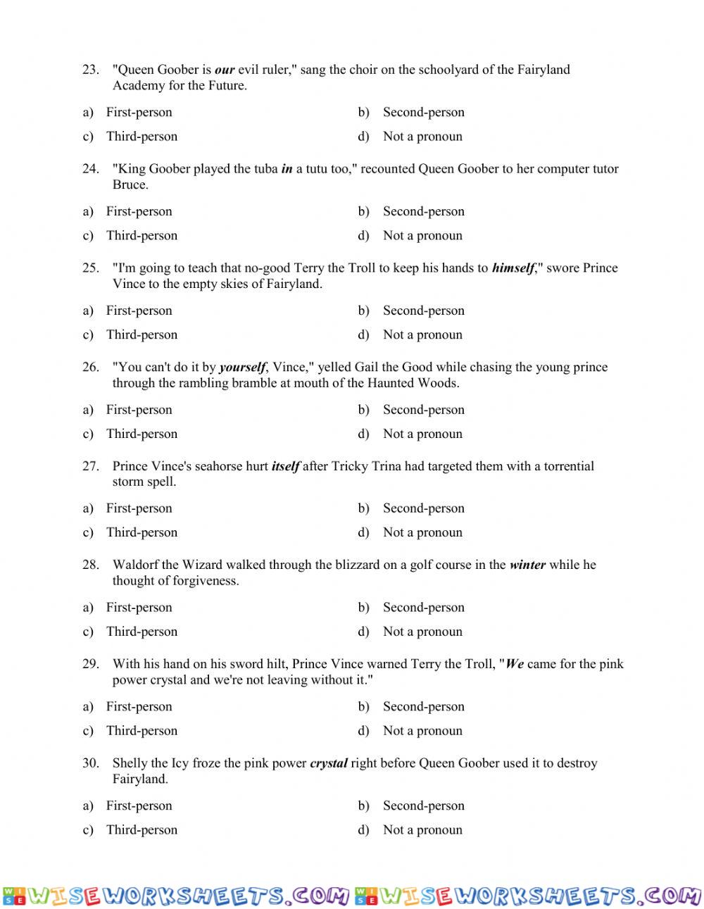 worksheet