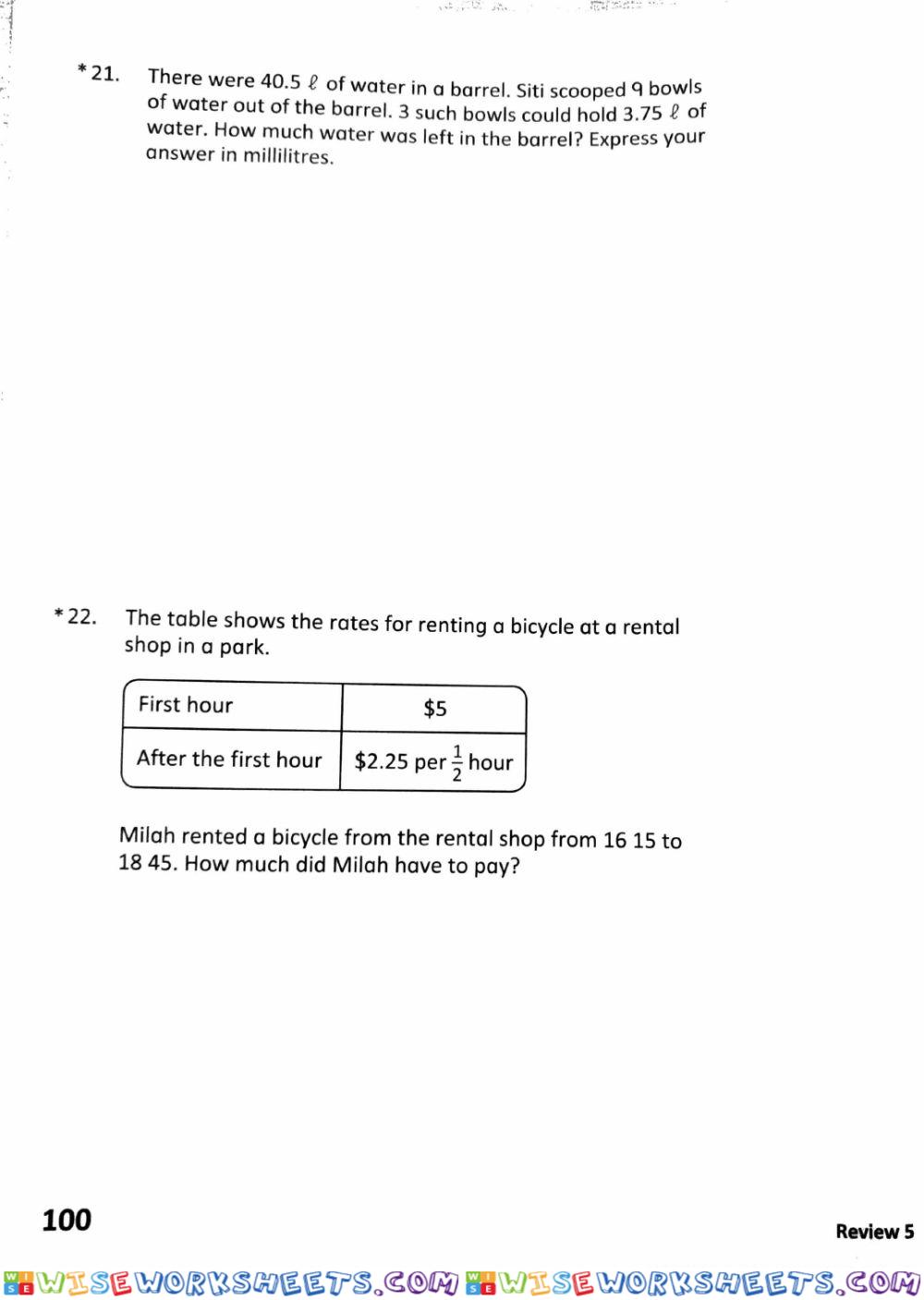 worksheet