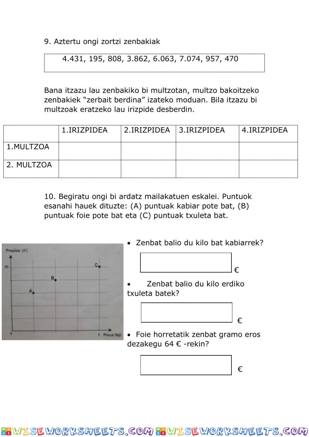 worksheet