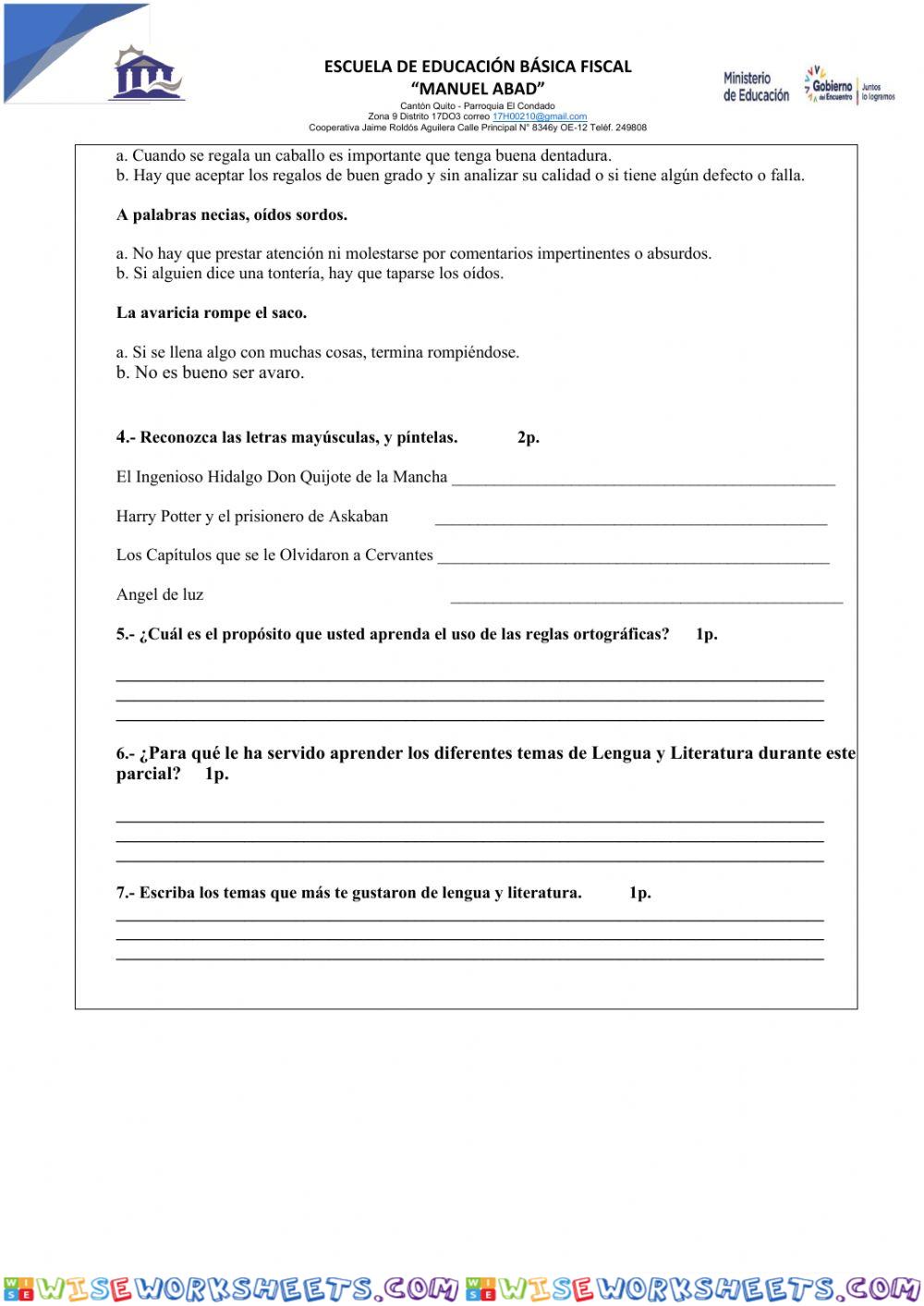 worksheet