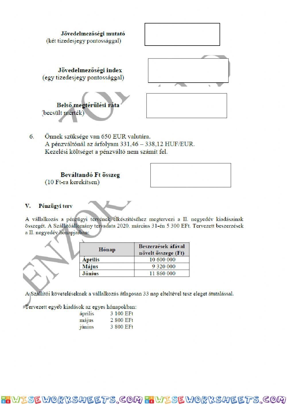 worksheet