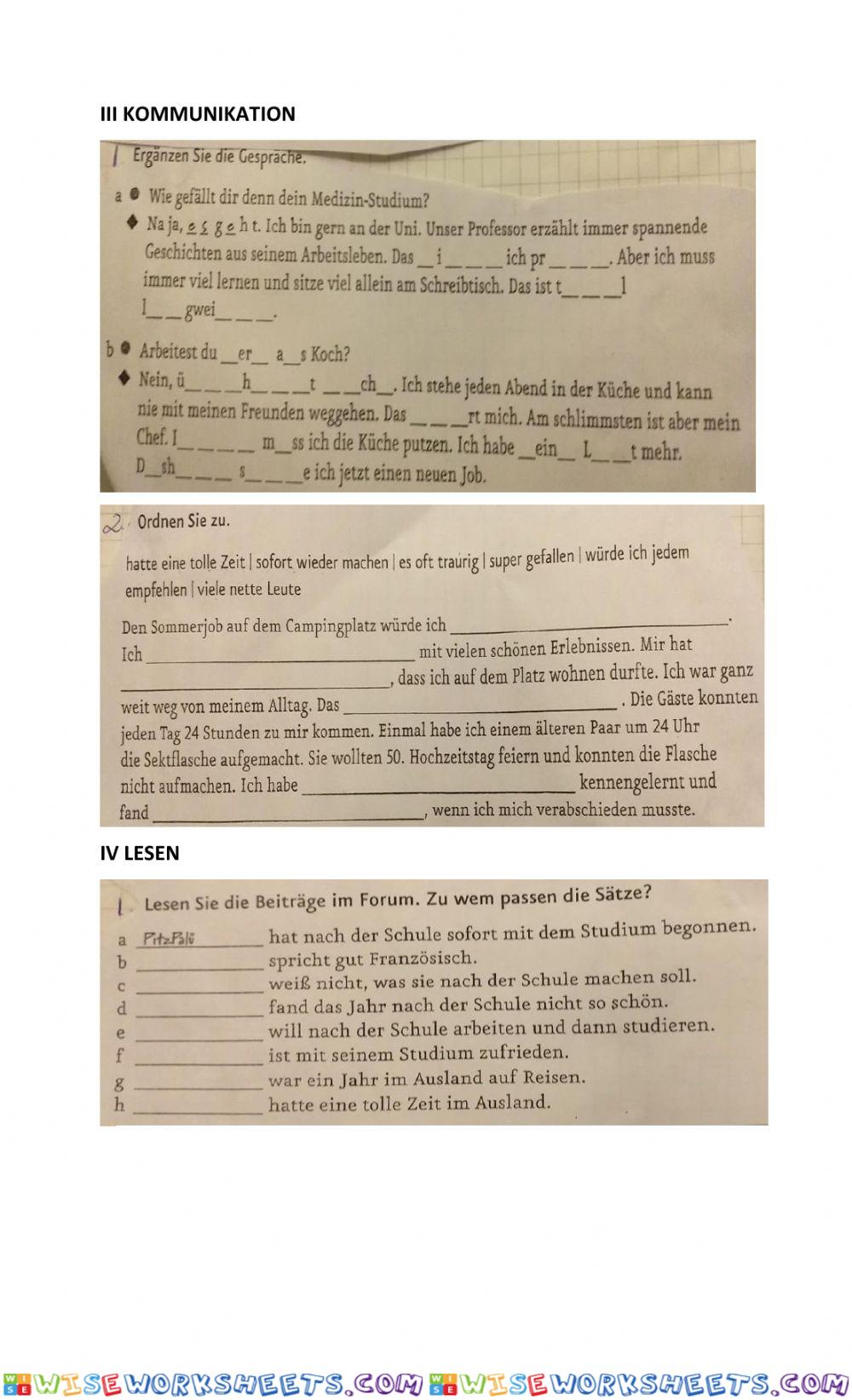 worksheet