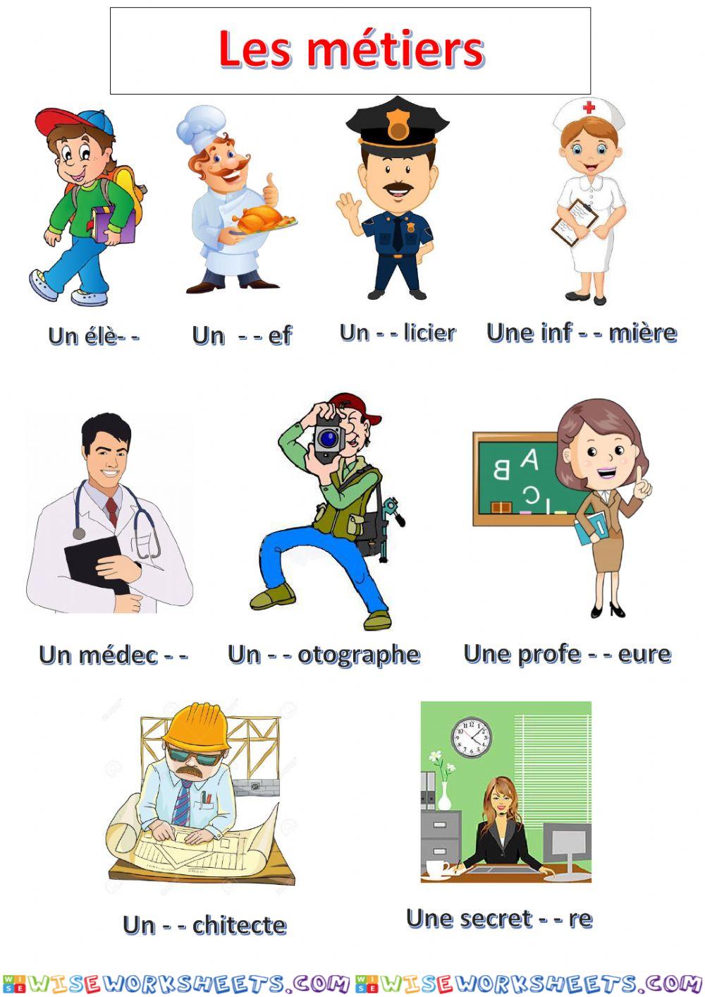 Les metier exercices