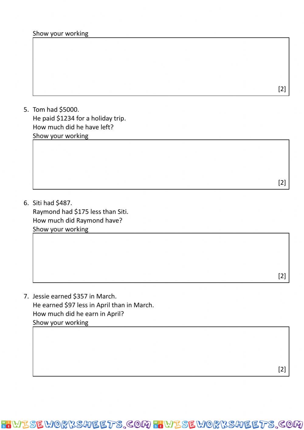 worksheet