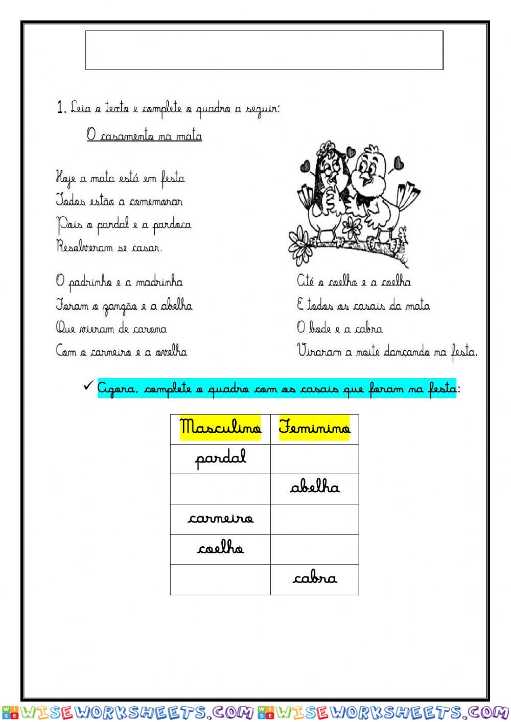 Substantivo masculino feminino