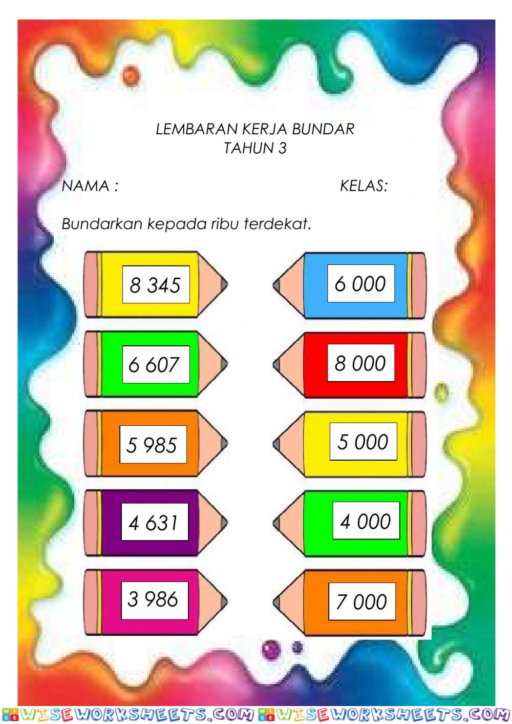 Bundarkan kepada ribu terdekat