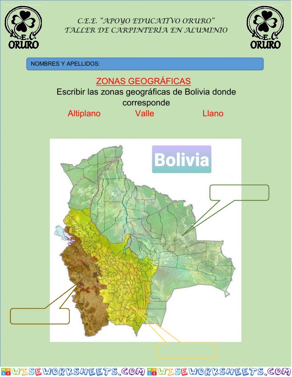 Zonas geográficas
