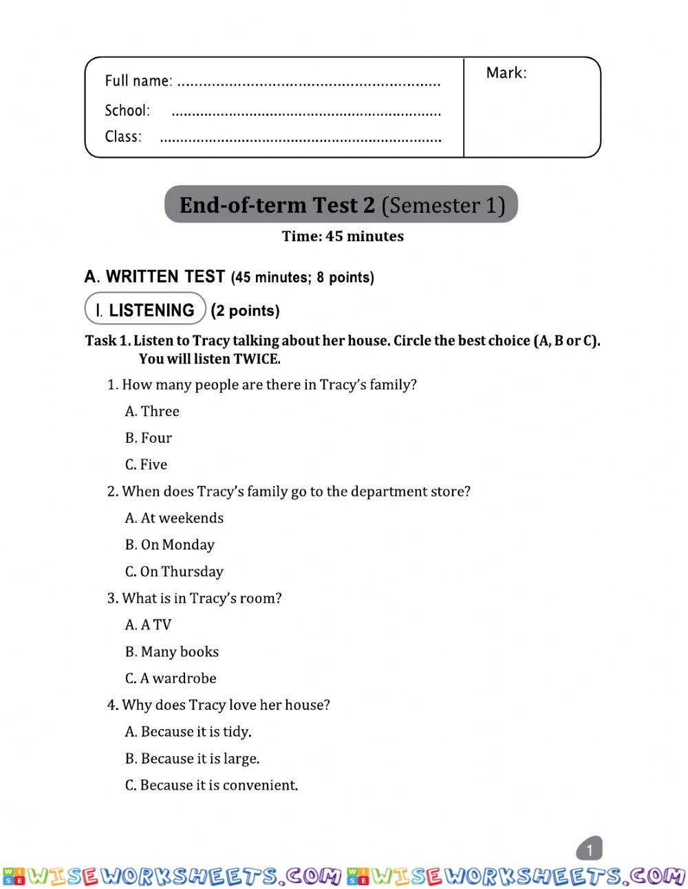 worksheet