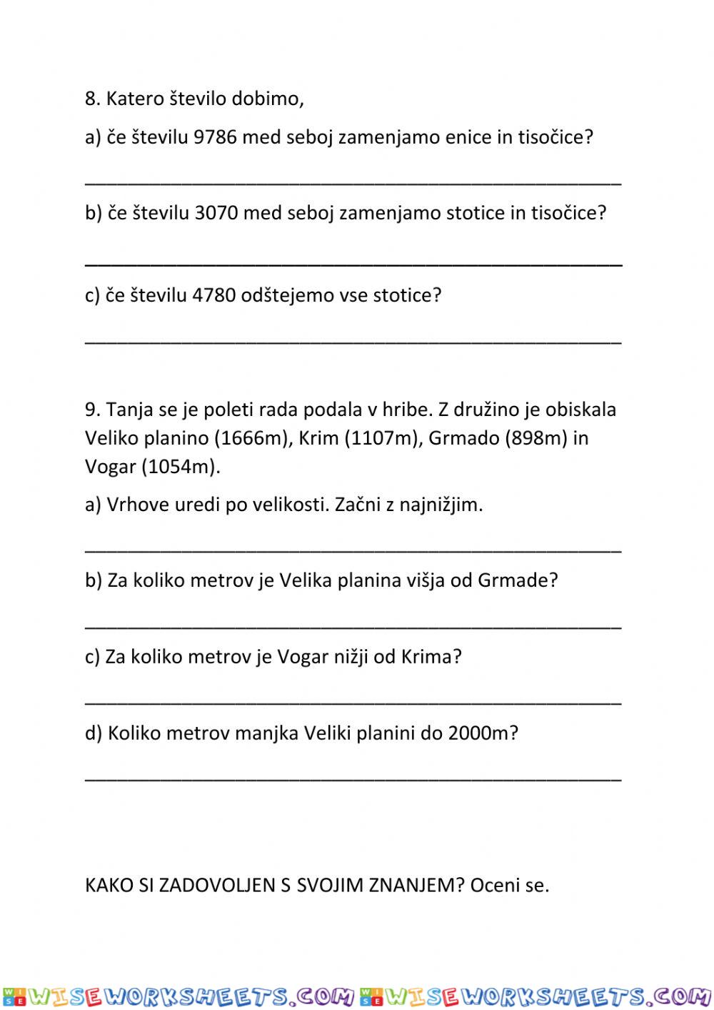 worksheet