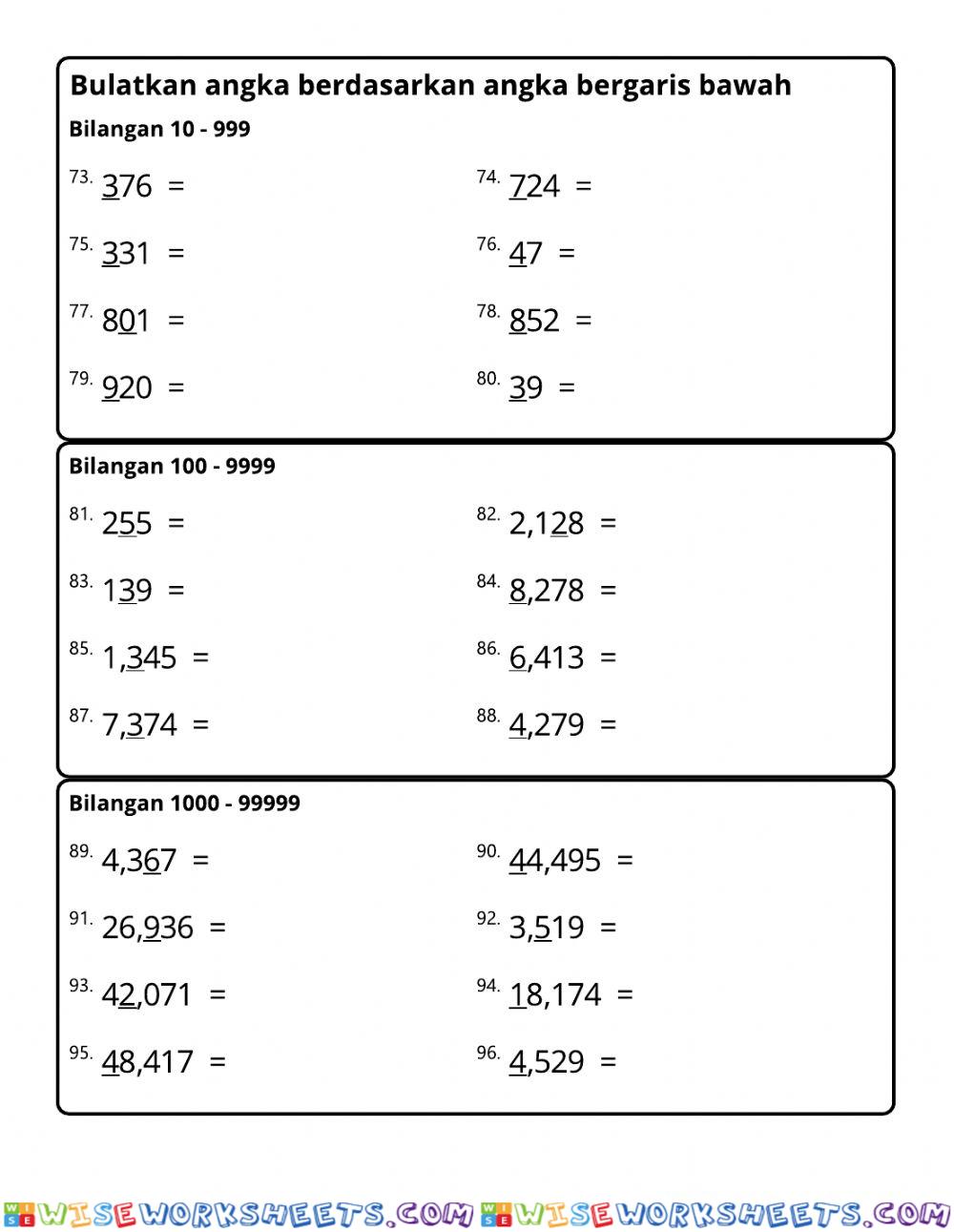 worksheet