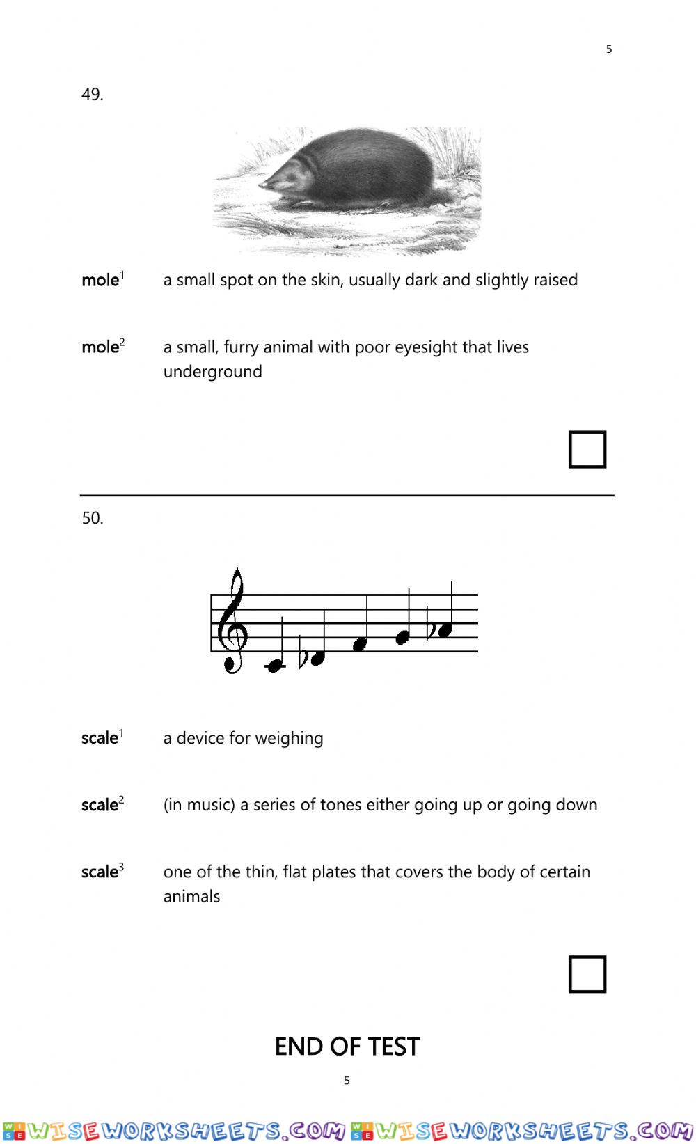 worksheet