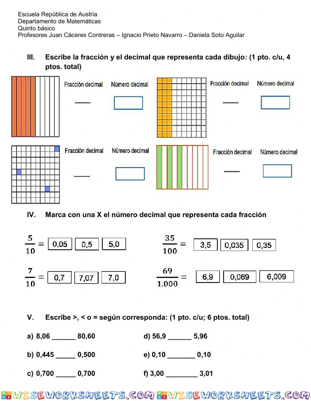 worksheet