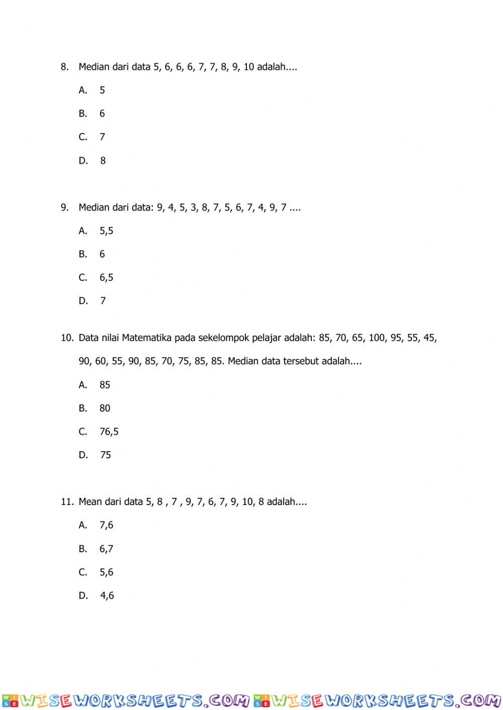 worksheet