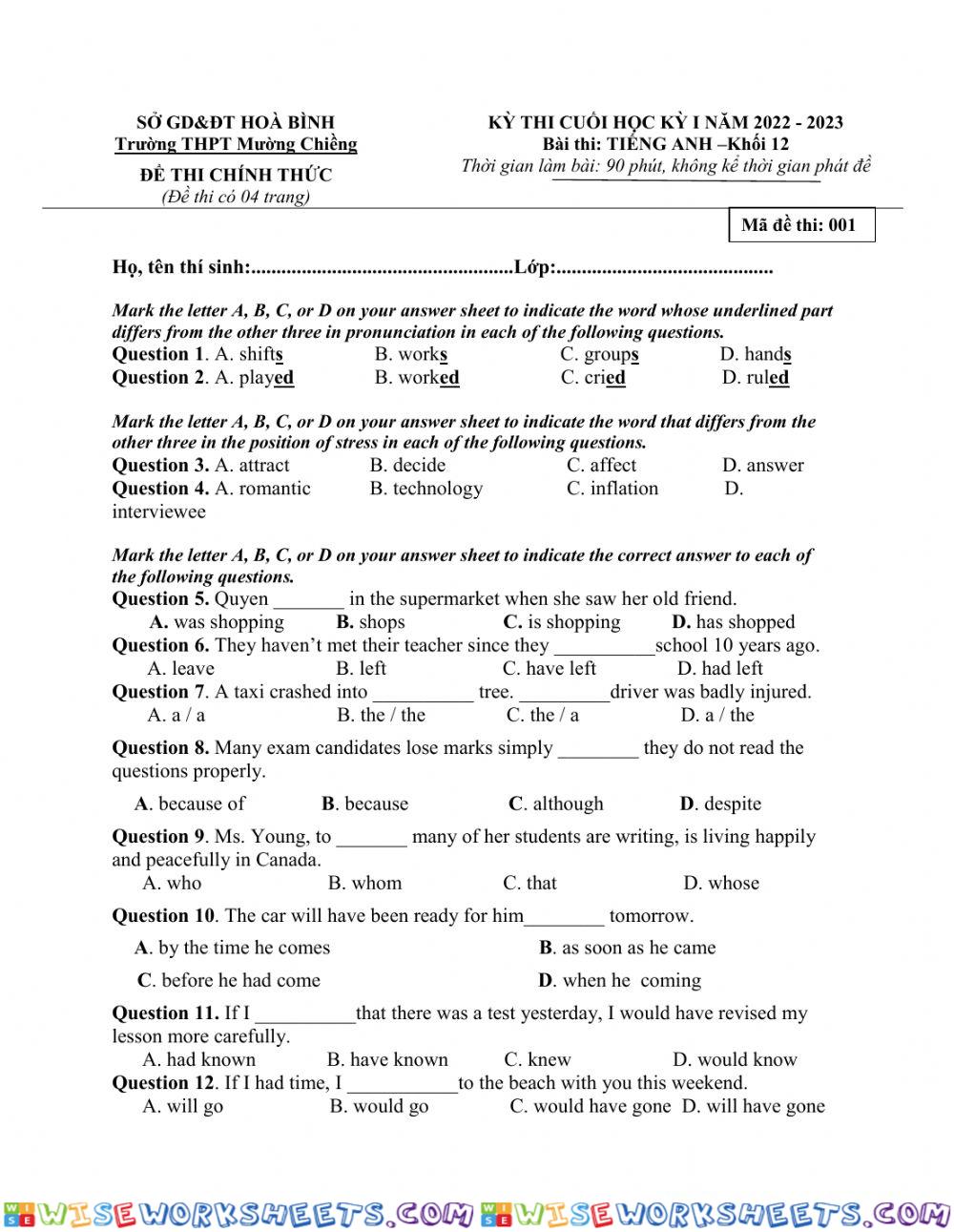 Practice test