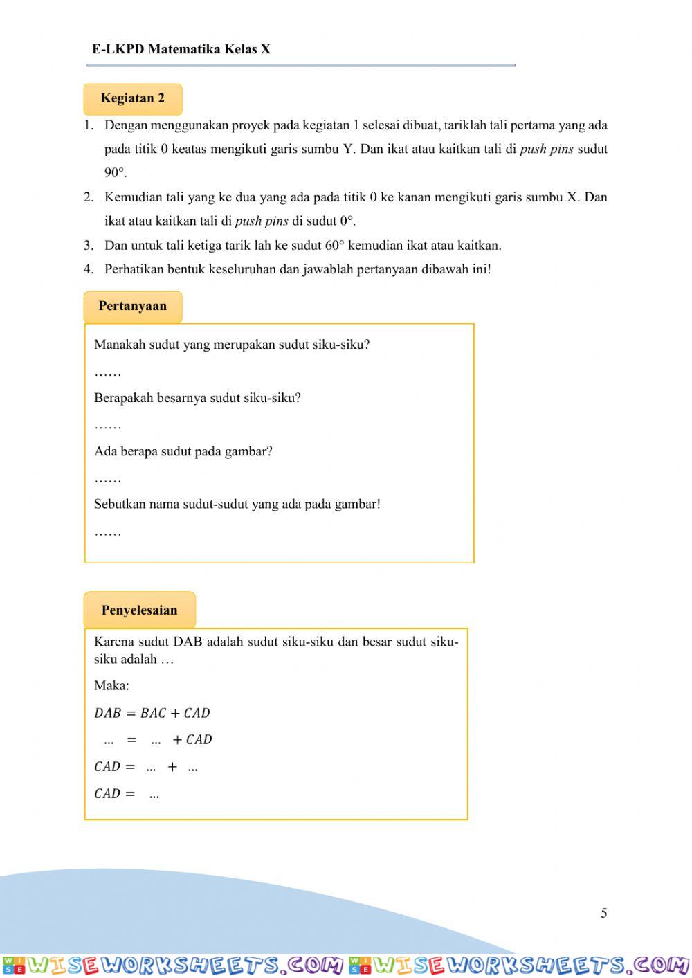 worksheet