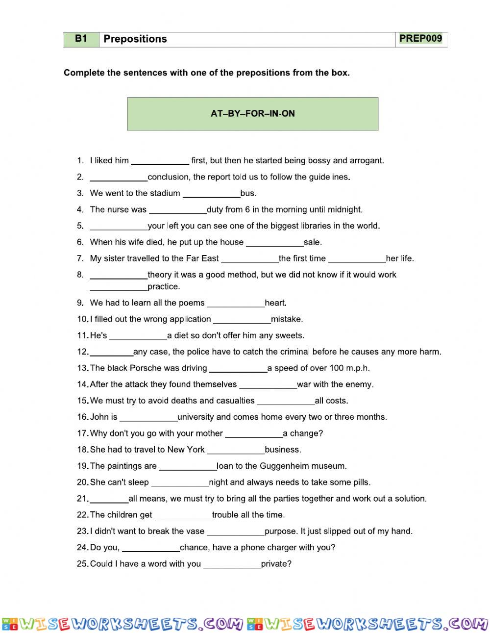 worksheet