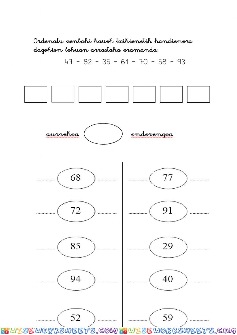 worksheet