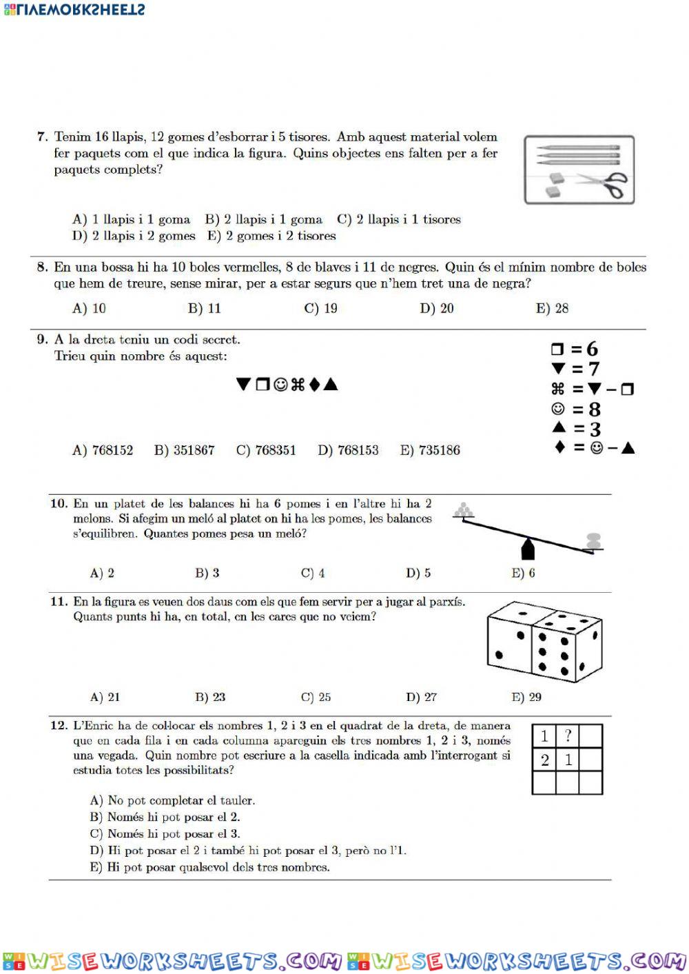 worksheet