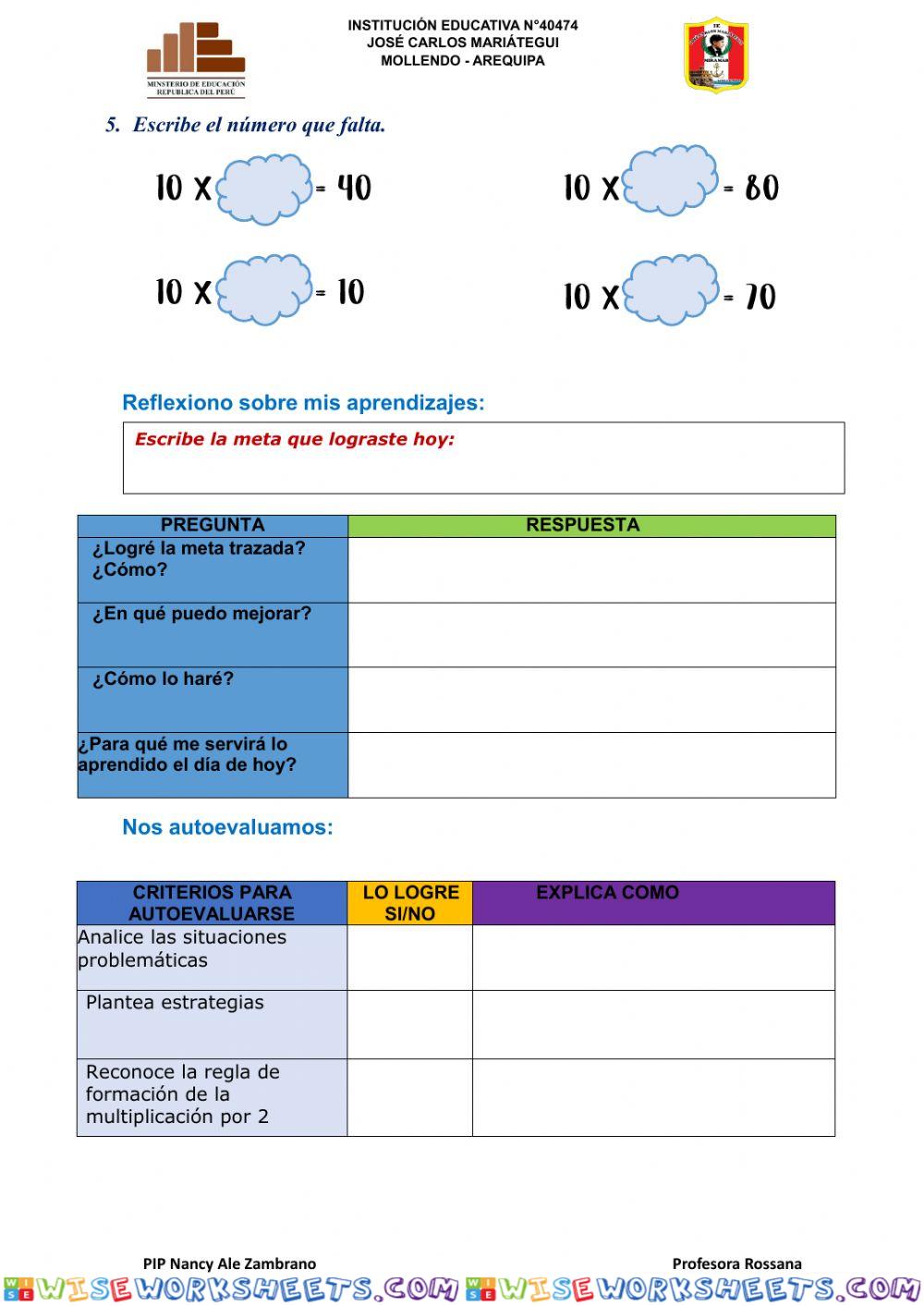 worksheet