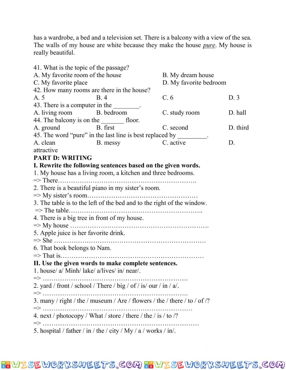 worksheet