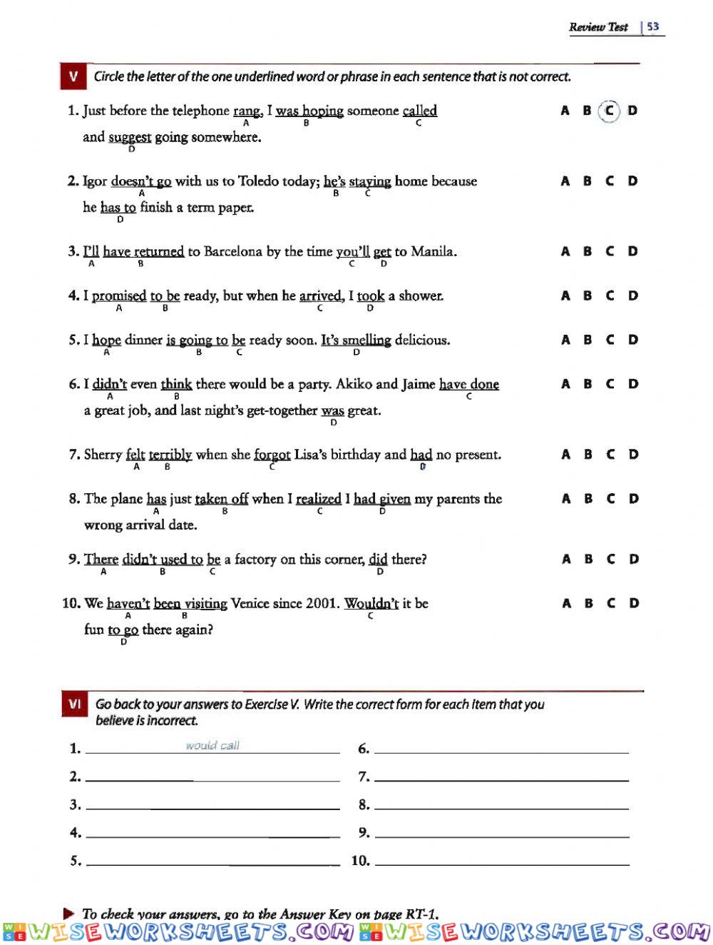 worksheet