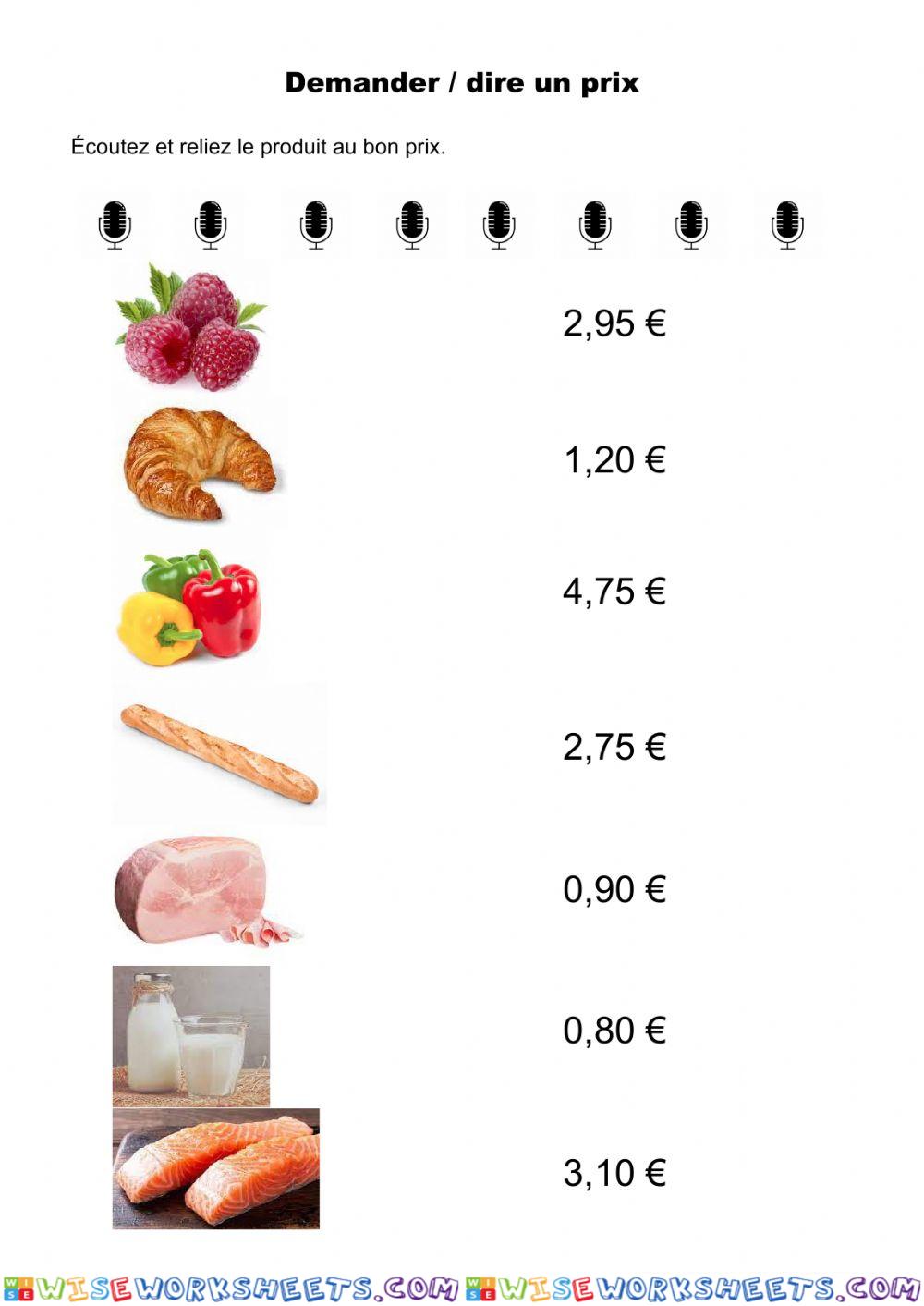 Demander-dire un prix