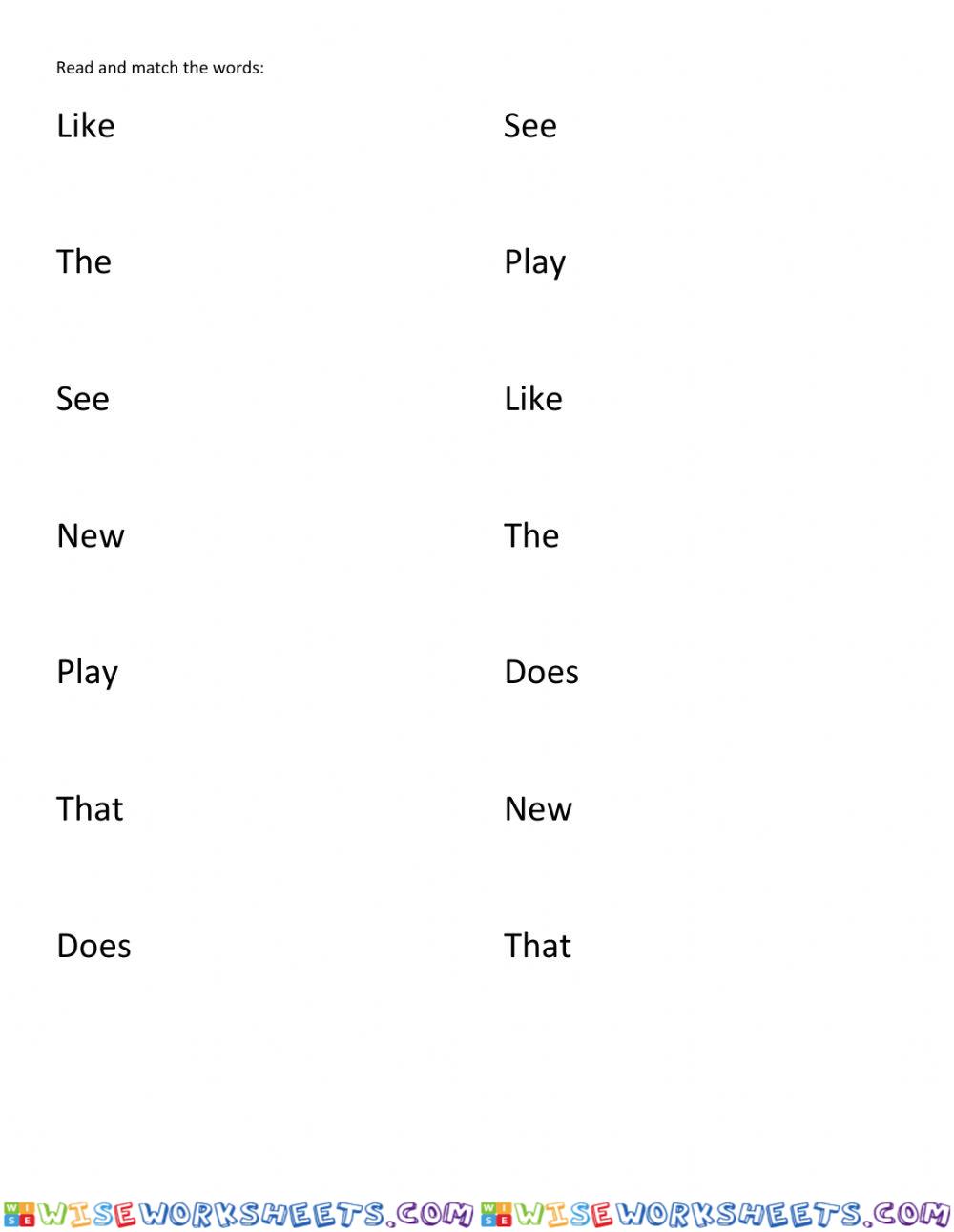 Sight words