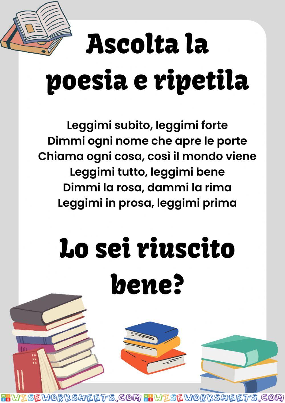 Leggi la poesia