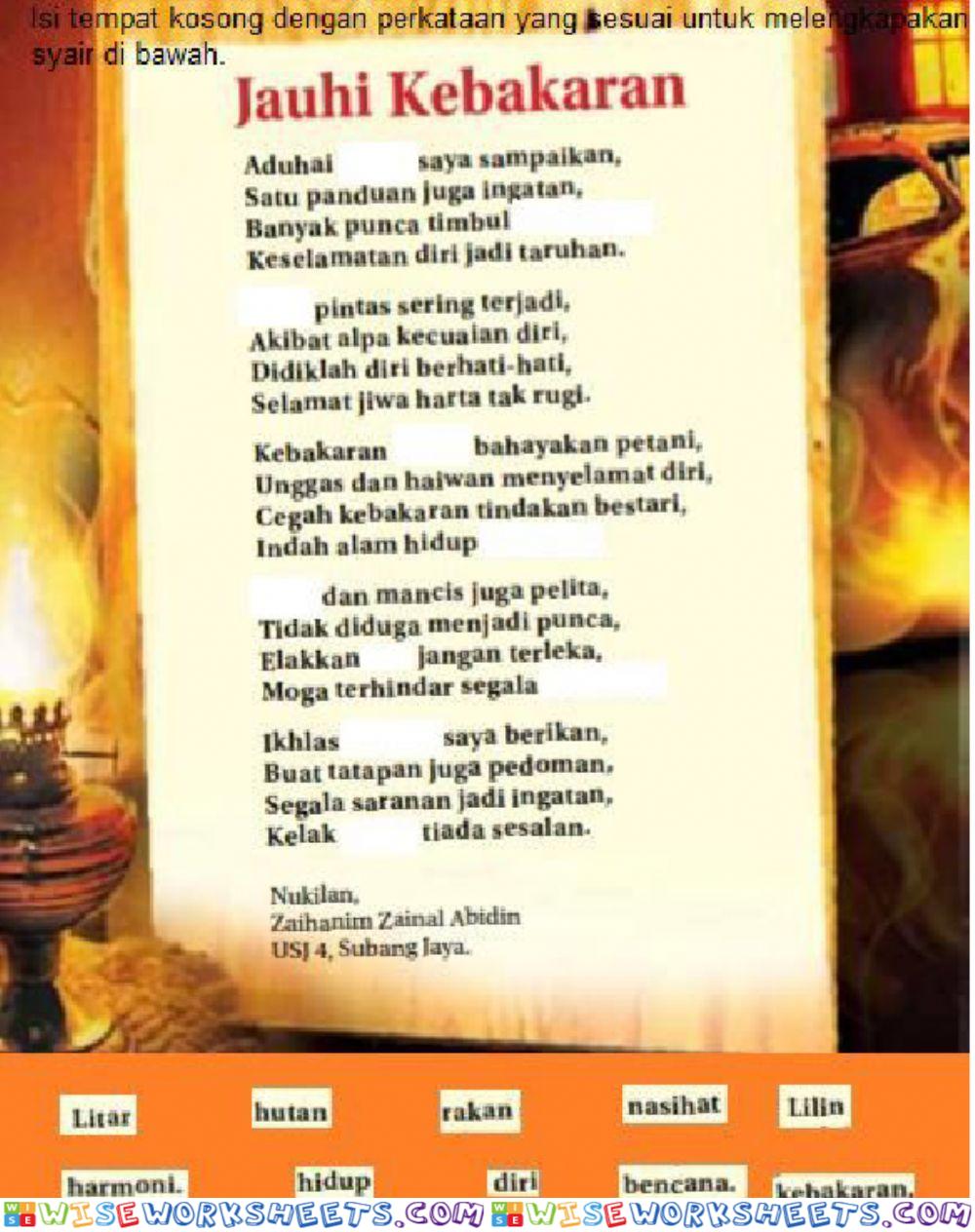 Syair Jauhi Kebakaran