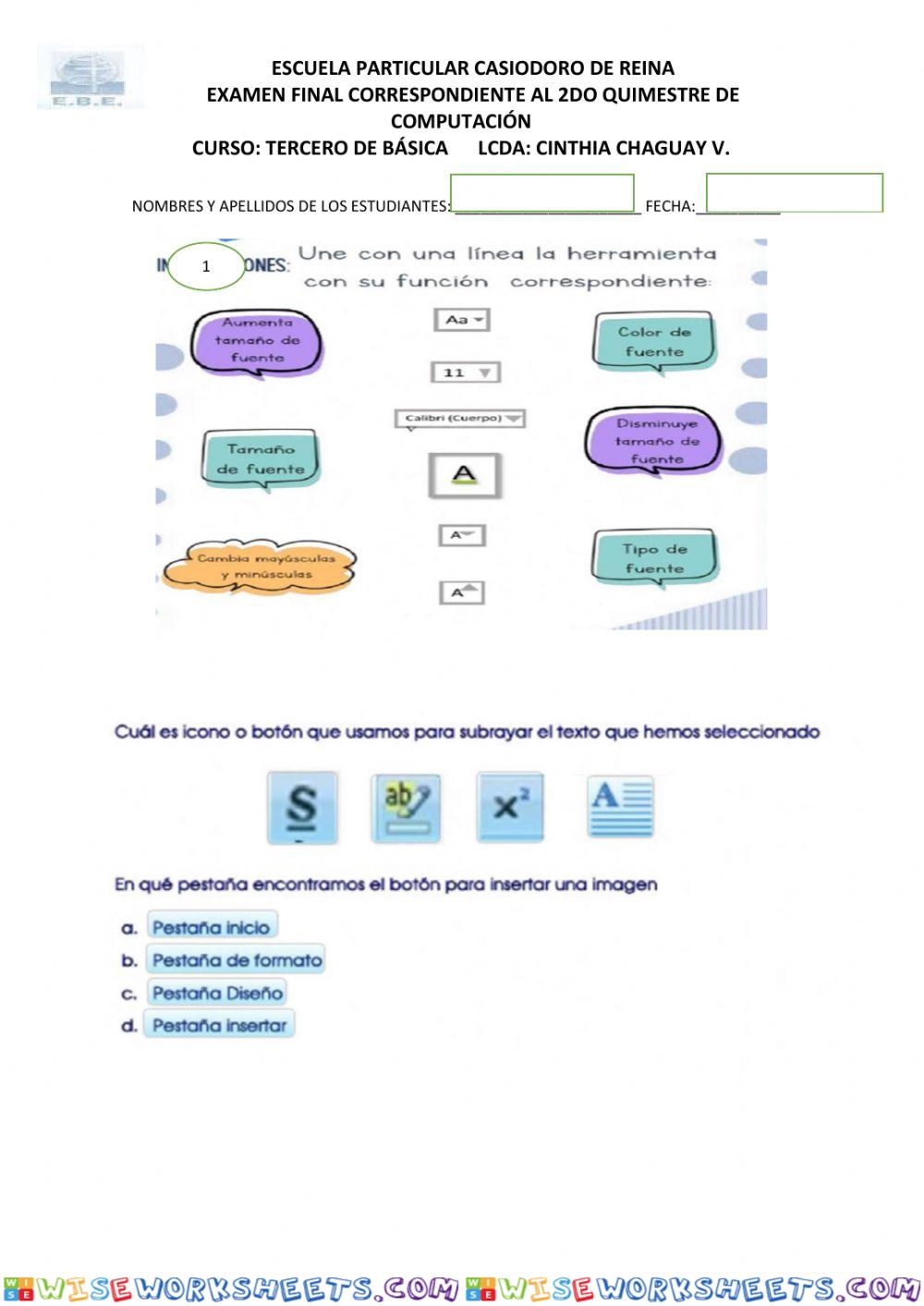 Examen de computación